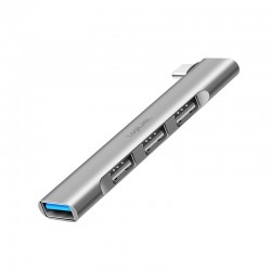 Smukły HUB USB-C do 1x USB-A 3.0 3xUSB-A 2.0 