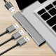 Smukły HUB USB-C do 1x USB-A 3.0 3xUSB-A 2.0 