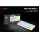 Klawiatura mechaniczna bezprzewodowa SAVIO PHENIX WHITE Gateron Yellow, Pudding