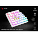 Klawiatura mechaniczna bezprzewodowa SAVIO PHENIX WHITE Gateron Yellow, Pudding