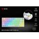Klawiatura mechaniczna bezprzewodowa SAVIO PHENIX WHITE Gateron Yellow, Pudding