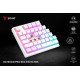 Klawiatura mechaniczna bezprzewodowa SAVIO PHENIX WHITE Gateron Yellow, Pudding