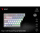 Klawiatura mechaniczna bezprzewodowa PHENIX WHITE Gateron Red Pro, ABS