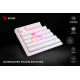 Klawiatura mechaniczna bezprzewodowa PHENIX WHITE Gateron Red Pro, ABS