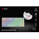Klawiatura mechaniczna bezprzewodowa PHENIX WHITE Gateron Red Pro, ABS
