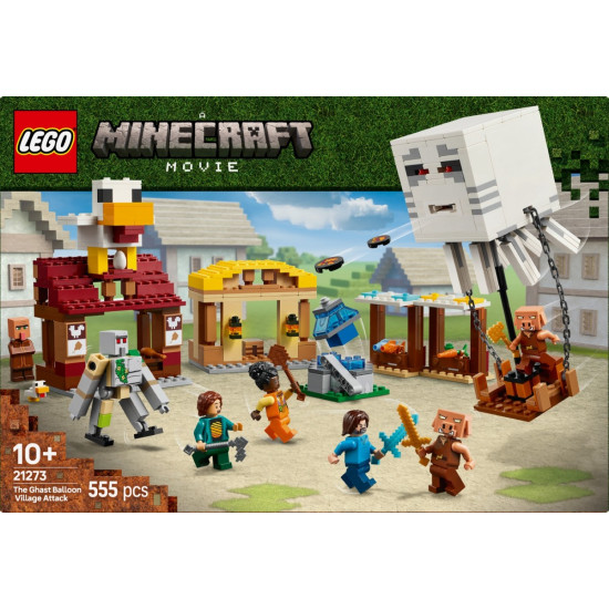 Klocki Minecraft 21273 Atak balonowego Ghasta na wioskę 