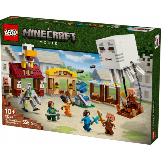 Klocki Minecraft 21273 Atak balonowego Ghasta na wioskę 