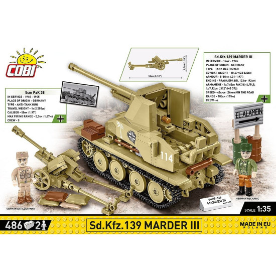 Klocki Sd.Kfz. Marder III 486 klocków