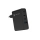 Ładowarka sieciowa Ribera GAN 3xUSB-C + 1x USB-A 100W czarna 