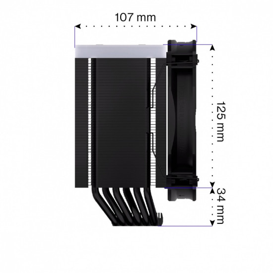 Chłodzenie procesora Fortis 5 Black ARGB EY3A014 