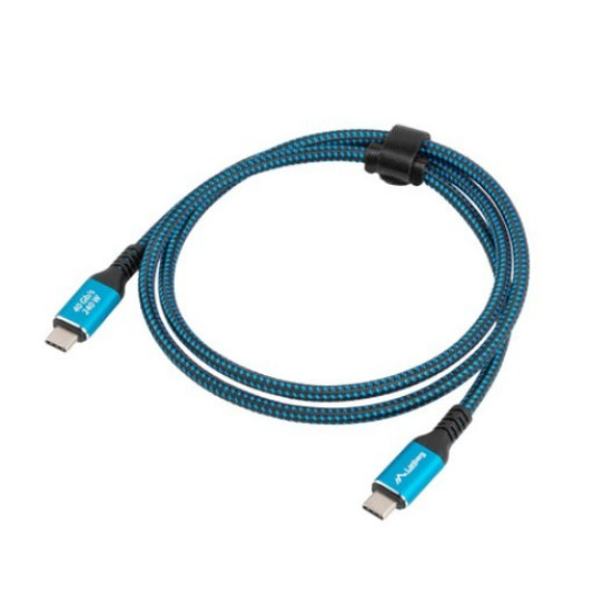 Kabel USB-C M/M USB4 1.5M 240W 60HZ czarno-niebieski 