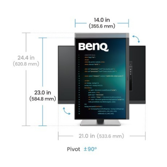 Monitor 24 cale RD240Q WQXGA 5ms/IPS/1200:1/HDMI/DP 