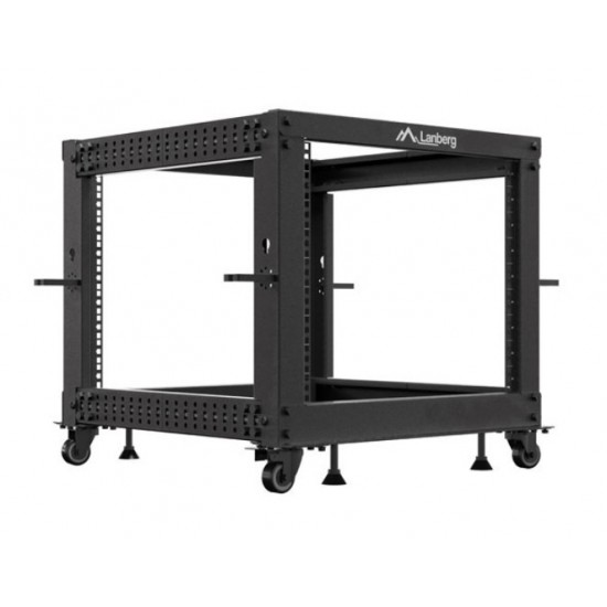 Open rack 19' 9U 600x600-1100 regulowany czarny 