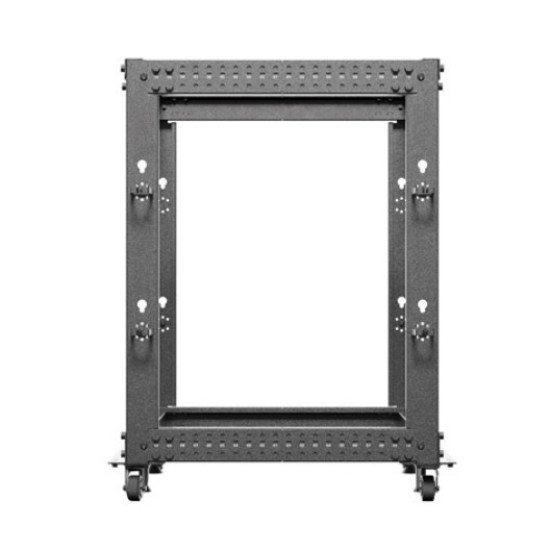 Open rack 19' 15U 600x600-1100 regulowany czarny 