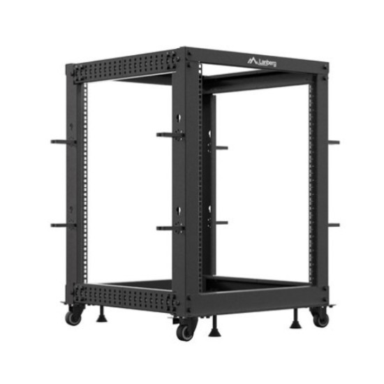 Open rack 19' 15U 600x600-1100 regulowany czarny 