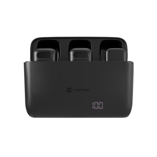 Mikrofon Natec HOPPER krawatowy bezprzewodowy USB-C (2szt.) 