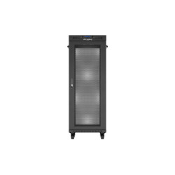 Szafa instalacyjna rack stojąca 19 cali 32U 600x600 drzwi perforowane LCD czarna (Flat pack)