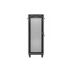 Szafa instalacyjna rack stojąca 19 cali 32U 600x800 drzwi perforowane LCD czarna (Flat pack)