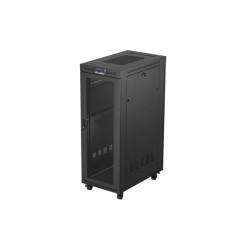 Szafa instalacyjna rack stojąca 19 cali 32U 600x1000 drzwi perforowane LCD czarna (Flat pack)