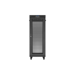 Szafa instalacyjna rack stojąca 19 cali 32U 600x1000 drzwi perforowane LCD czarna (Flat pack)
