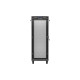 Szafa instalacyjna rack stojąca 19 cali 32U 600x1000 drzwi perforowane LCD czarna (Flat pack)