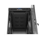 Szafa instalacyjna rack stojąca 19 cali 32U 600x1000 drzwi przeszklone LCD czarna (Flat pack)