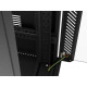 Szafa instalacyjna rack stojąca 19 cali 32U 600x1000 drzwi przeszklone LCD czarna (Flat pack)