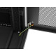Szafa instalacyjna rack stojąca 19 cali 15U 600x600 drzwi perforowane czarna (Flat pack)