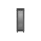 Szafa instalacyjna rack stojąca 19 cali 37U 600x600 drzwi perforowane LCD czarna (Flat pack)