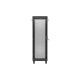 Szafa instalacyjna rack stojąca 19 cali 37U 600x600 drzwi perforowane LCD czarna (Flat pack)