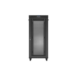 Szafa instalacyjna rack stojąca 19 cali 37U 800x800 drzwi perforowane LCD czarna (Flat pack)