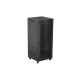 Szafa instalacyjna rack stojąca 19 cali 37U 800x800 drzwi perforowane LCD czarna (Flat pack)