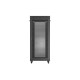 Szafa instalacyjna rack stojąca 19 cali 37U 800x800 drzwi perforowane LCD czarna (Flat pack)