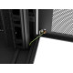 Szafa instalacyjna rack stojąca 19 cali 37U 800x800 drzwi perforowane LCD czarna (Flat pack)