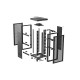 Szafa instalacyjna rack stojąca 19 cali 37U 800x800 drzwi perforowane LCD czarna (Flat pack)