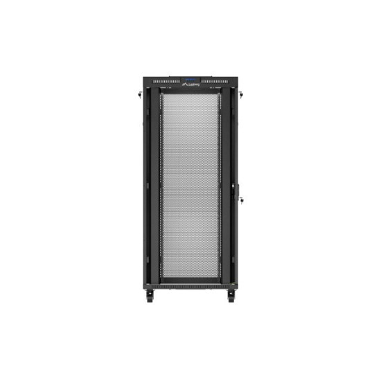 Szafa instalacyjna rack stojąca 19 cali 37U 800x800 drzwi perforowane LCD czarna (Flat pack)