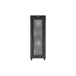 Szafa instalacyjna rack stojąca 19 cali 47U 800x800 drzwi perforowane LCD czarna (Flat pack)