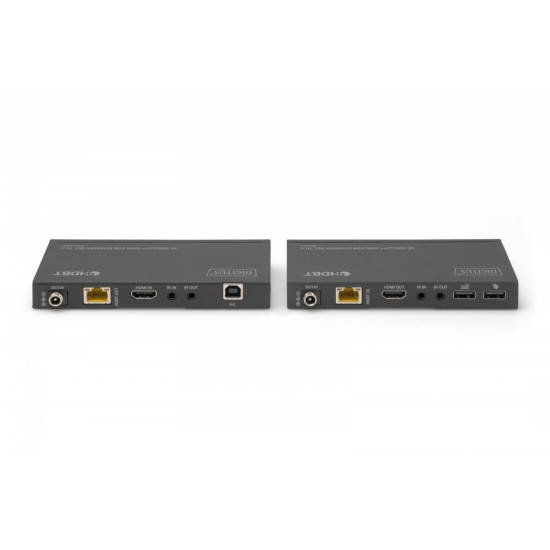 Przedłużacz/Extender KVM HDMI+USB HDBaseT 70m 4K30Hz HDCP 2.2 PoC (Power over Cable) audio IR zestaw