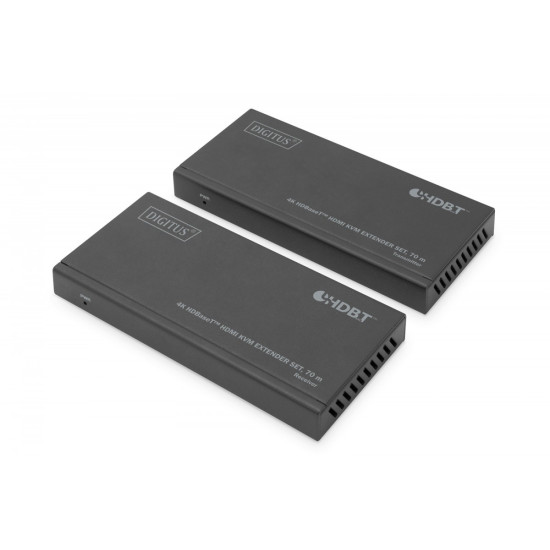 Przedłużacz/Extender KVM HDMI+USB HDBaseT 70m 4K30Hz HDCP 2.2 PoC (Power over Cable) audio IR zestaw