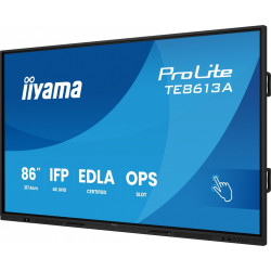 Monitor 86 cali TE8613A-B1AG INFRARED,40pkt,IPS,4K,7H,450cd/m2,      WiFi,USB, ANDROID 14, Google EDLA,2x20W, UCHWYT CIENNY 