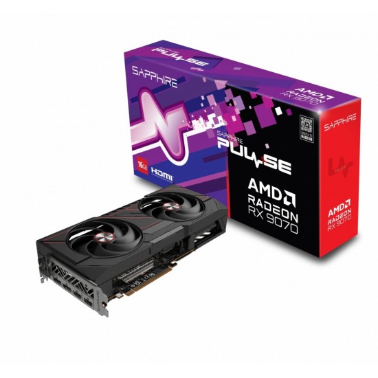 Karta graficzna Radeon RX 9070 PULSE 16GB GDDR6 256bit 2DP/2HDMI Karta graficzna Radeon RX 9070 PULSE 16GB GDDR6 256bit 2DP/2HDMI