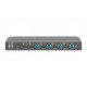 Przełącznik KVM, 4 portowy, 4K 60Hz, 4x DP IN, 1x DP OUT, 1x HDMI OUT, 2x USB A, 1x Audio IN&OUT 
