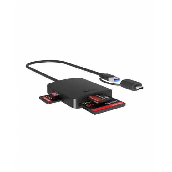 Czytnik Kart CF,TF,SD,microSD, Type-C+A, IB-CR302-CU3 Czytnik Kart CF,TF,SD,microSD, Type-C+A, IB-CR302-CU3