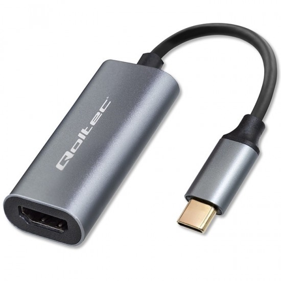 Adapter aluminiowa przejściówka USB-C na HDMI 4K | 60Hz | 32AWG Adapter aluminiowa przejściówka USB-C na HDMI 4K | 60Hz | 32AWG