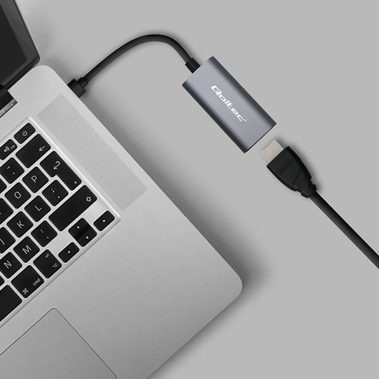 Adapter aluminiowa przejściówka USB-C na HDMI 4K | 60Hz | 32AWG 