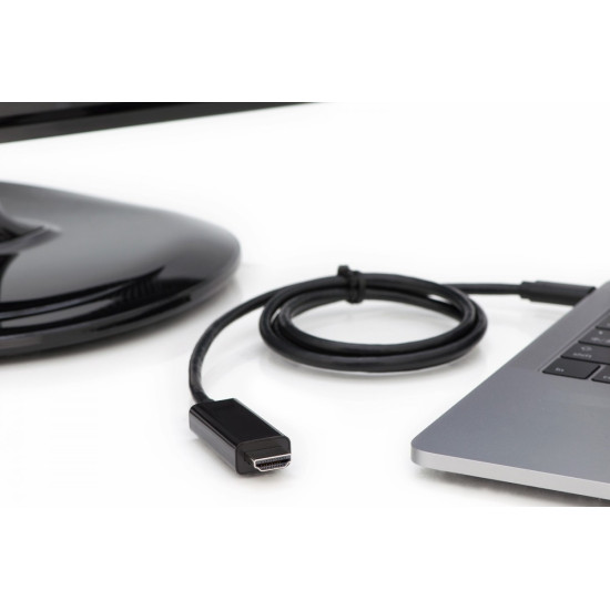 Kabel USB Type-C/HDMI M/M USB 3.1 Gen.2 SuperSpeed+ 4K/60Hz 18Gbps 5m czarny