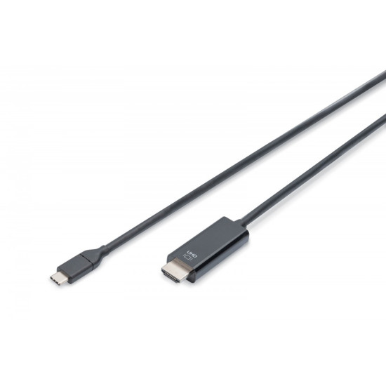 Kabel USB Type-C/HDMI M/M USB 3.1 Gen.2 SuperSpeed+ 4K/60Hz 18Gbps 5m czarny