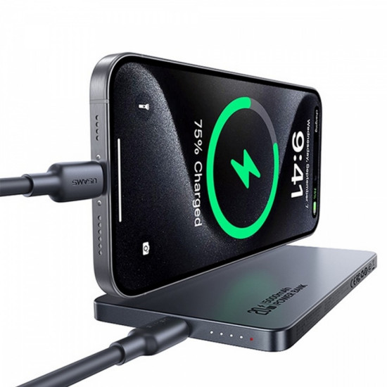 Powerbank 5000mAh 20W indukcyjny Magsafe PD Fast Charge szary 