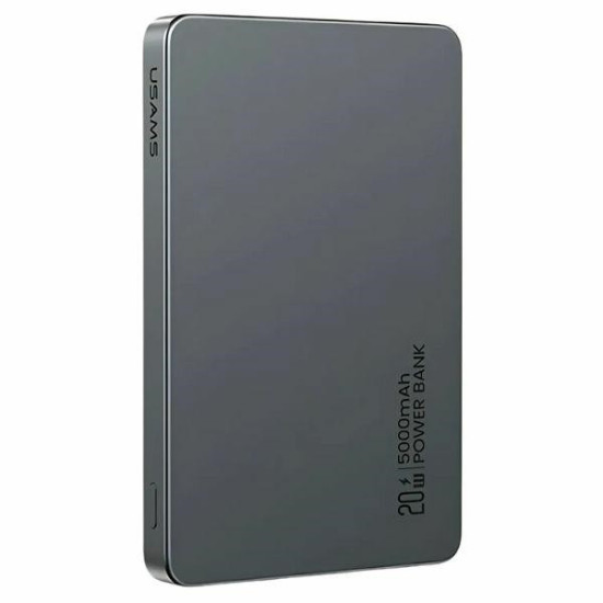 Powerbank 5000mAh 20W indukcyjny Magsafe PD Fast Charge szary 