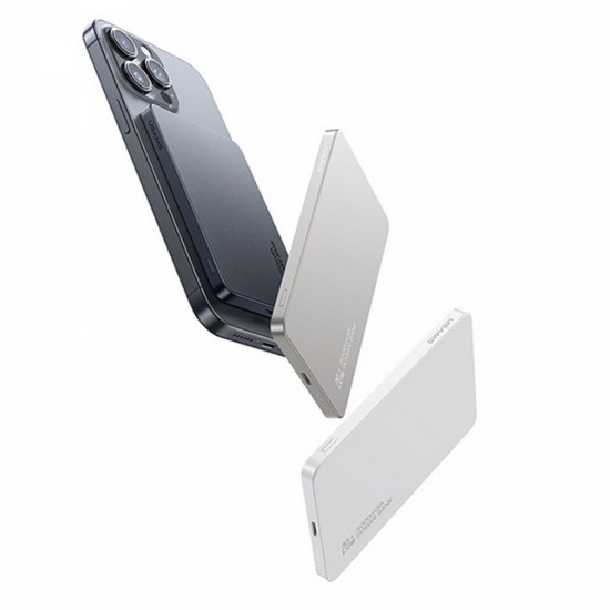 PowerBank 5000mAh 20W Indukcyjny Magsafe PD Fast Charge tytanowy 